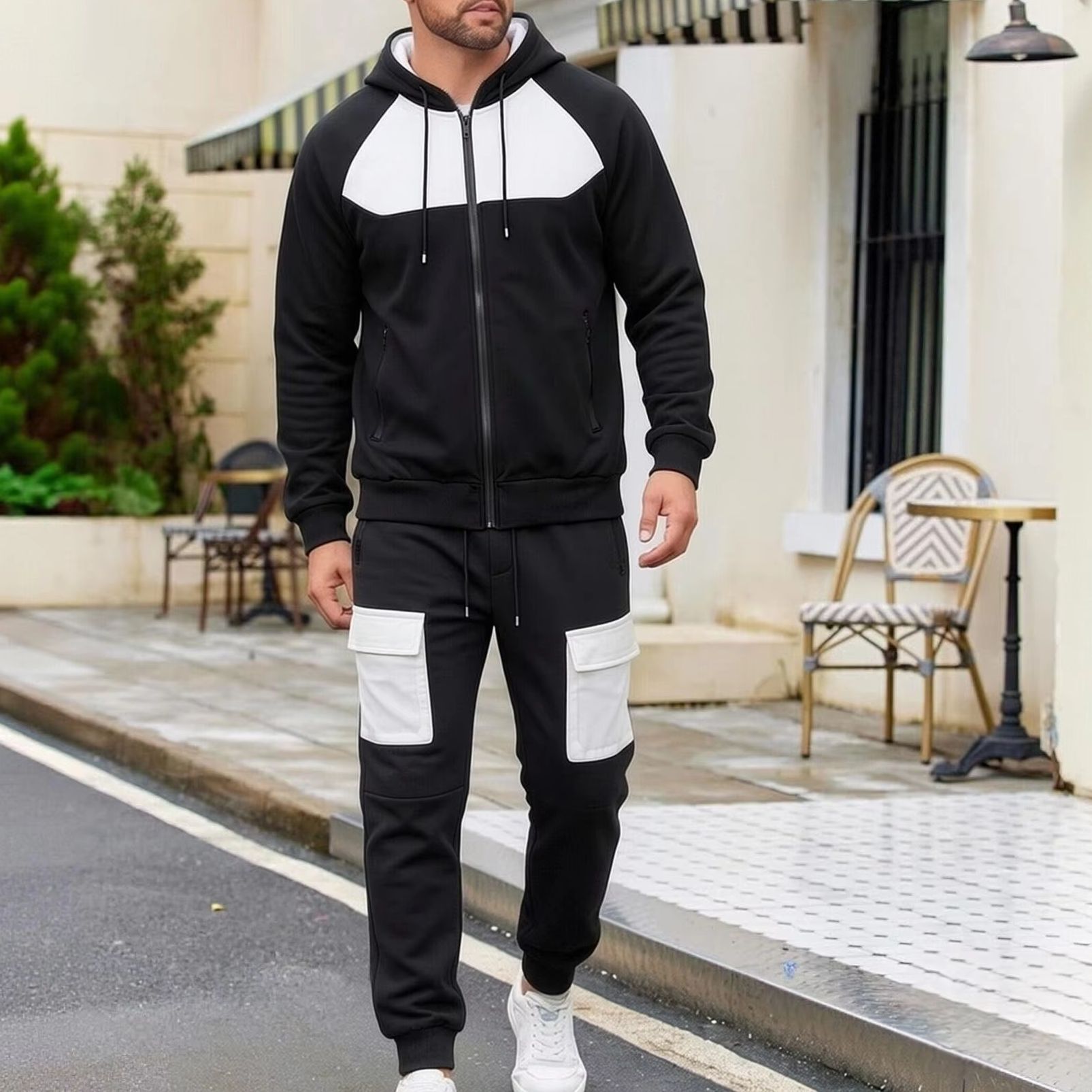Cargo Jogger Pants - بدلة رياضية رجالية من قطعتين بألوان