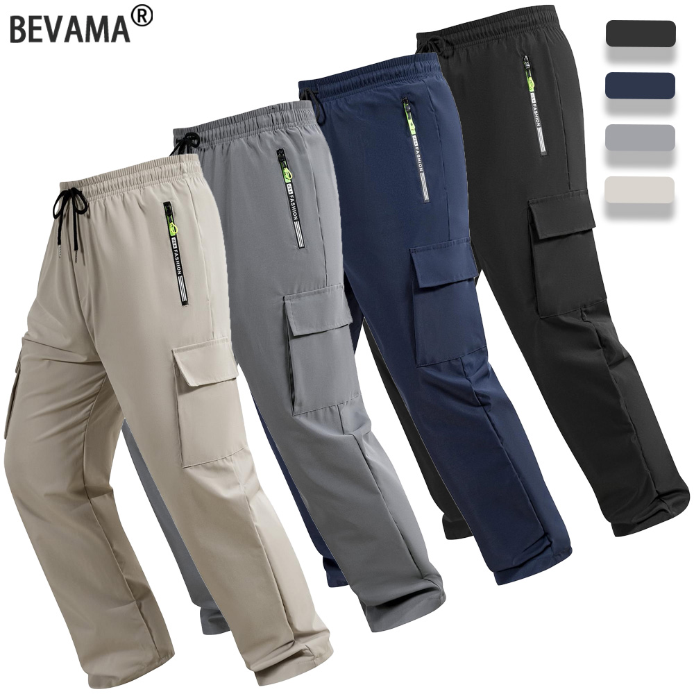 Cargo Jogger Pants - ربيع الخريف الرجال السراويل البضائع بلون