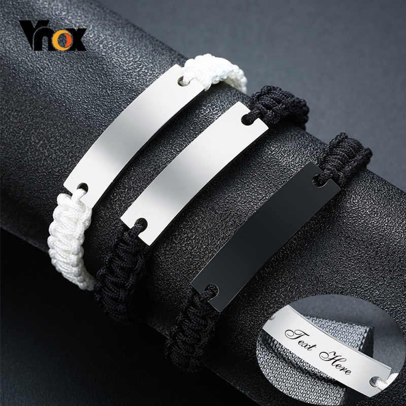 Men'S Fashion Quotes - Vnox-أساور مخصصة للرجال ، مع اسم