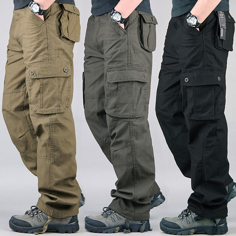 Cargo Jogger Pants - السراويل البضائع التكتيكية الرجال وزرة القطن