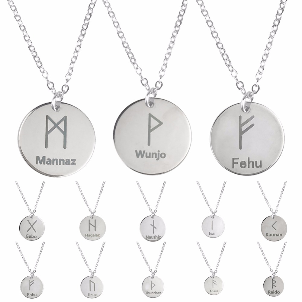 Mens Fashion Discord - جولة 25 رون قلادة بحرف قلادة