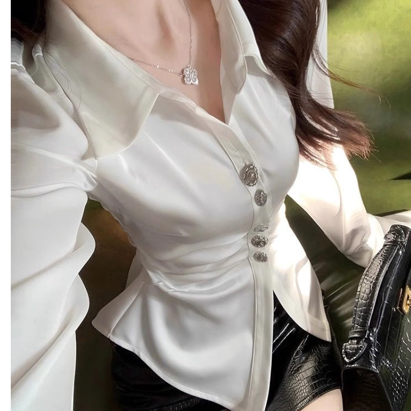 Polo Shirt Slim - بولو الرقبة ضئيلة زر مطوي مثير