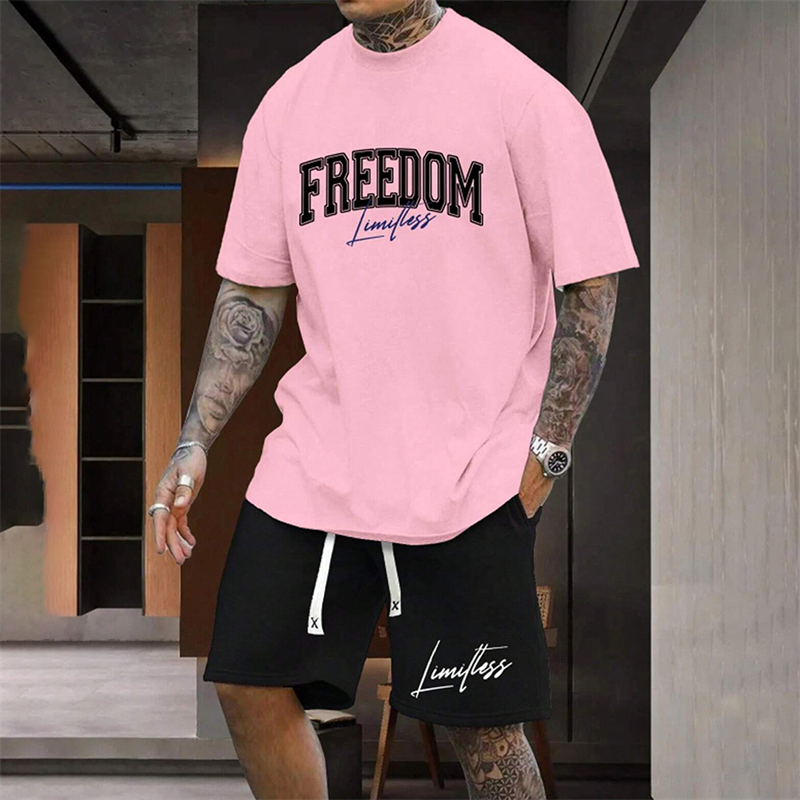 Mens Fashion Streetwear - طقم شورت رجالي للأنشطة الخارجية مع