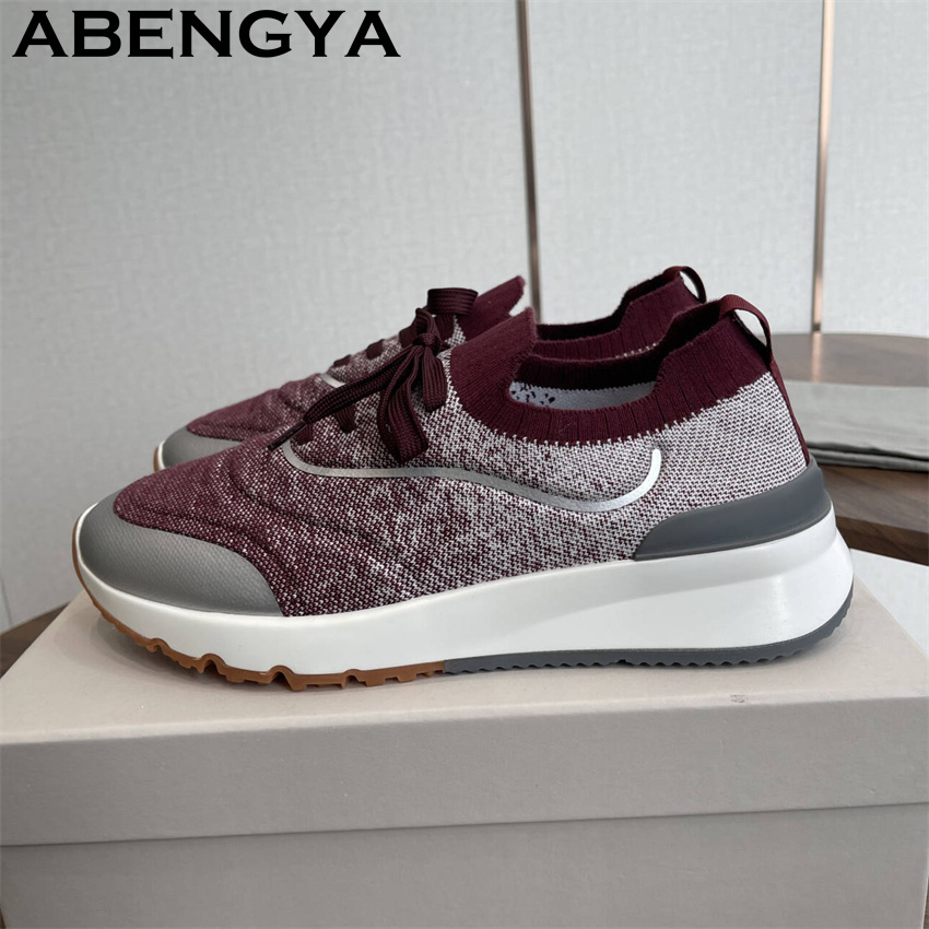 Mens Fashion Trainers - أحذية رجالية جديدة متعددة الألوان محبوكة،