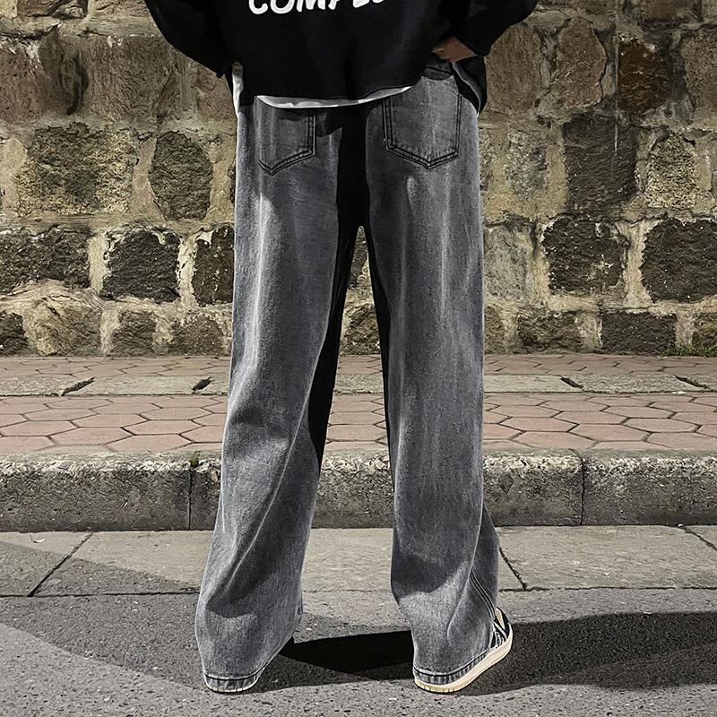 جينز فضفاض للرجال على الموضة ا - مراجعة Men'S Fashion Grey Jeans وسعره