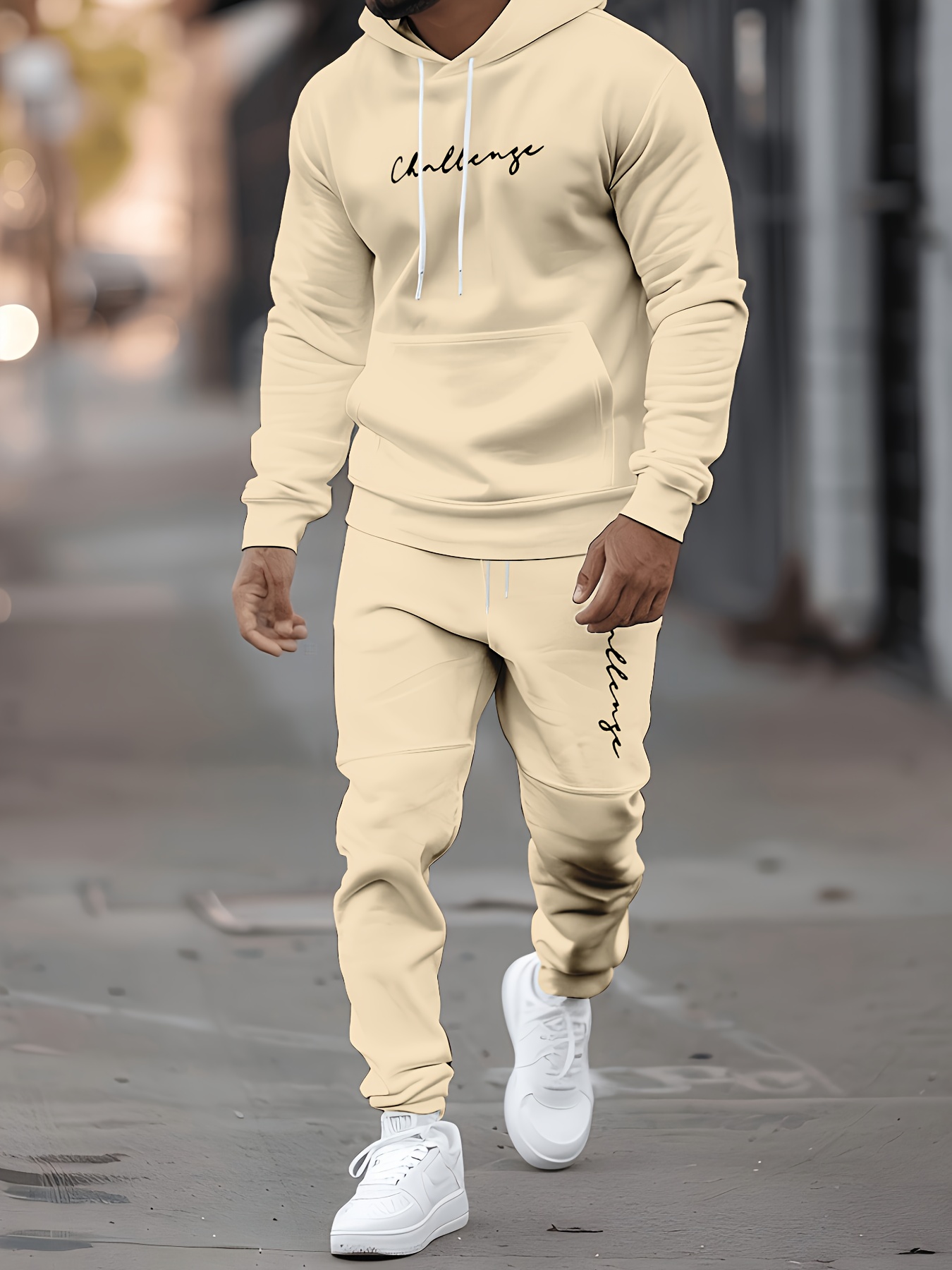 طقم سويت شيرت رجالي أنيق بغطاء - مراجعة Mens Fashion Streetwear وسعره