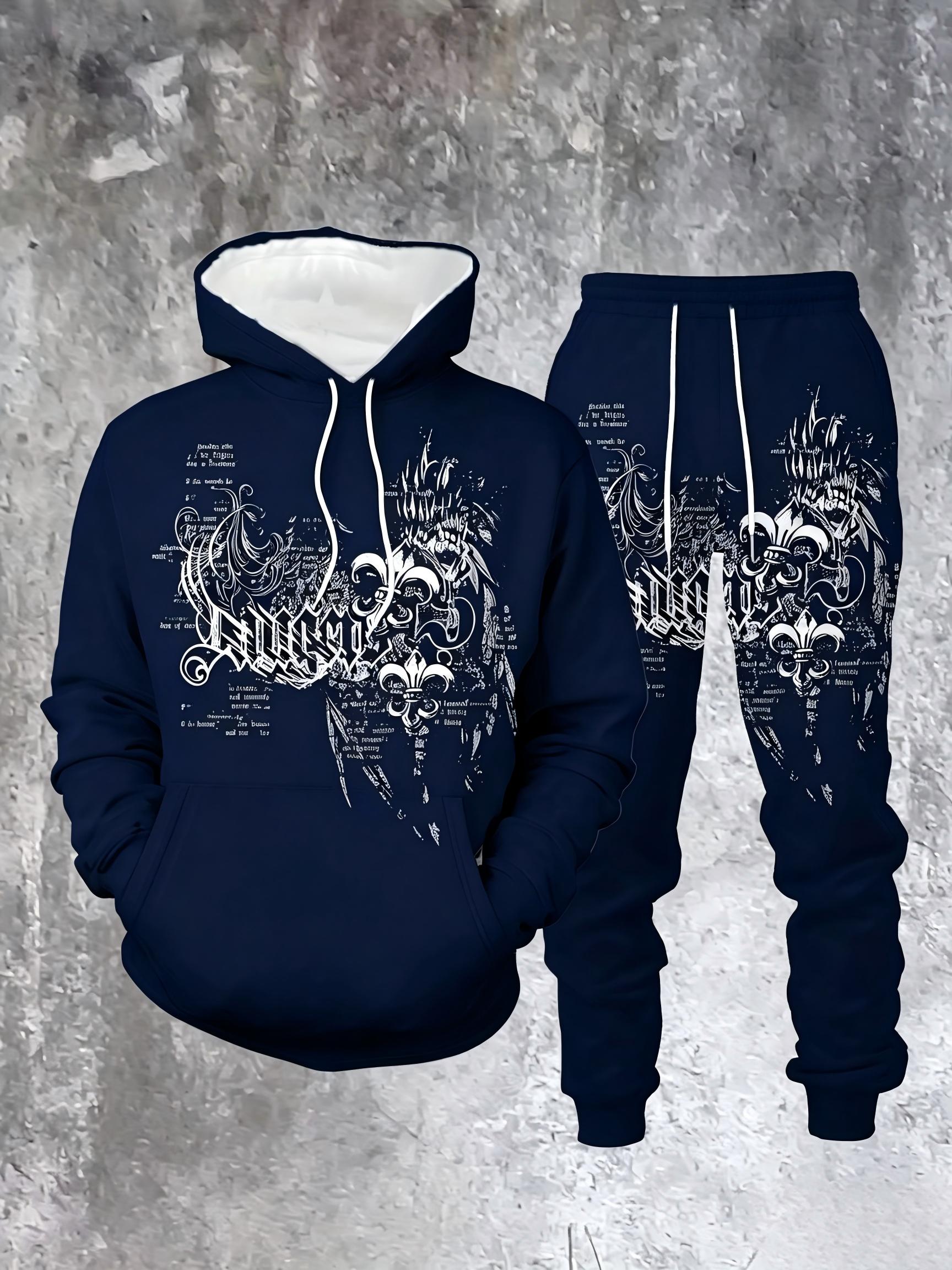 طقم سويت شيرت بقلنسوة وبنطلون  - مراجعة Mens Fashion Streetwear وسعره