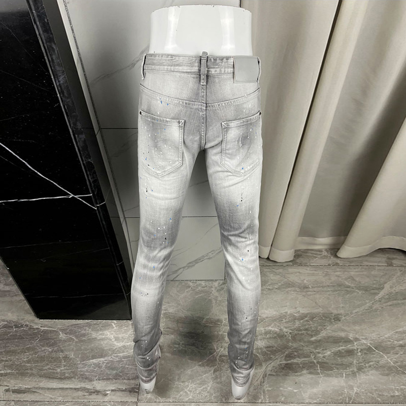 جينز رجالي جديد بتصميم Y2K عصر - مراجعة Men'S Fashion Grey Jeans وسعره
