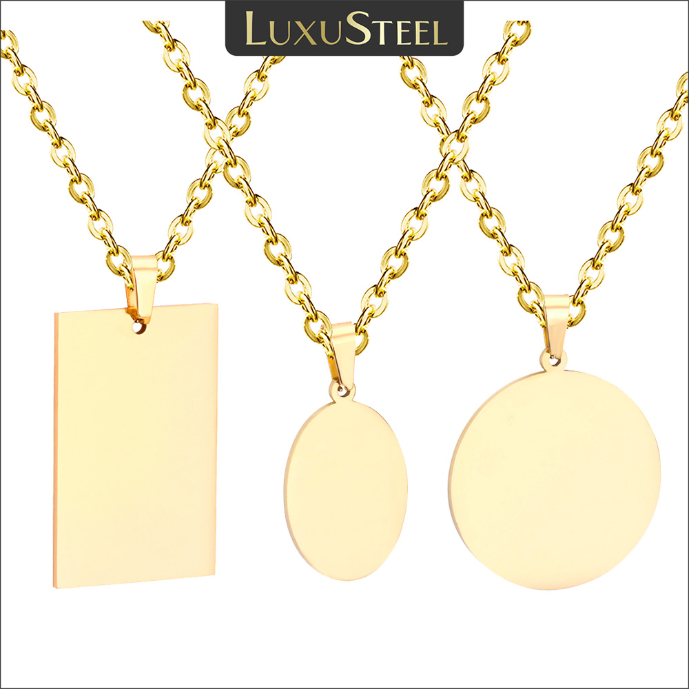 LUXUSTEEL علامة بسيطة قلادة قل - مراجعة Mens Fashion Discord وسعره