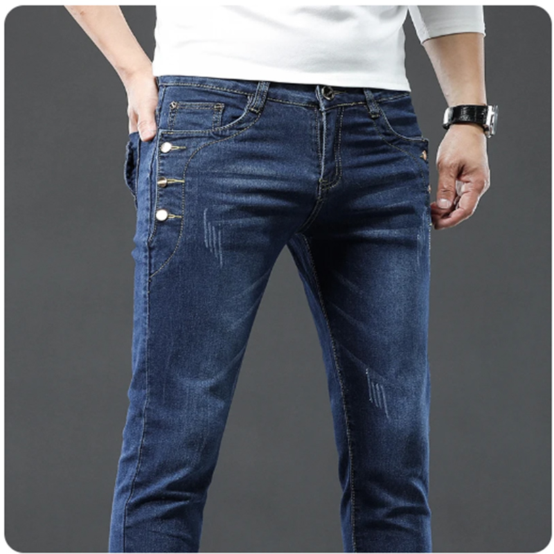 الكلاسيكية ضئيلة خمر أزياء الر - مراجعة Men'S Fashion Grey Jeans وسعره