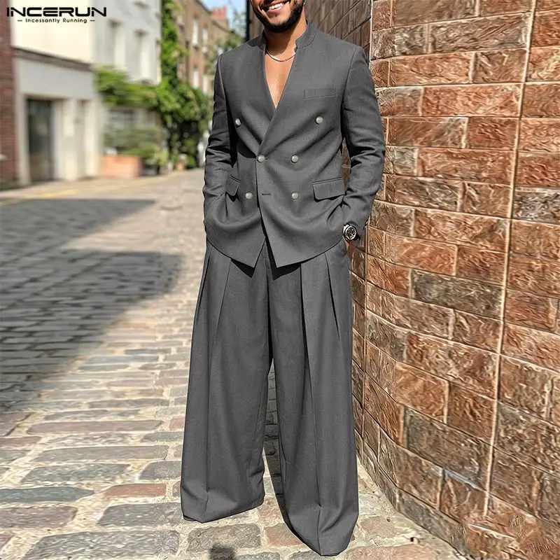 طقم رجالي من INCERUN بلون موحد - مراجعة Mens Fashion Streetwear وسعره