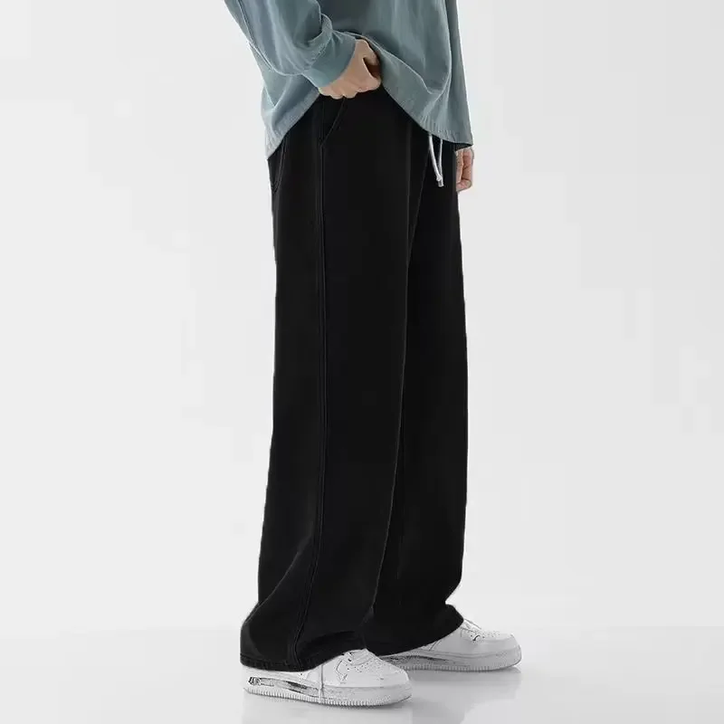 الكورية نمط الشارع الشهير موضة - مراجعة Men'S Fashion Grey Jeans وسعره