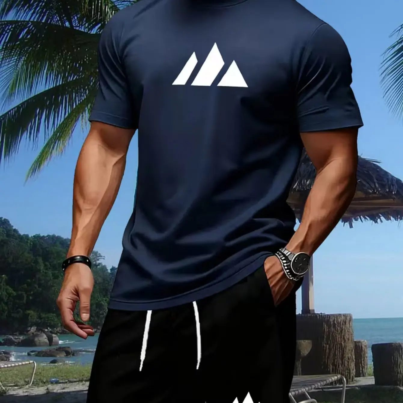 تي شيرت مطبوع بنقوش، قميص كاجو - مراجعة Mens Fashion Streetwear وسعره